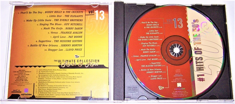 The Ultimate Collection of Rock & Roll, #1 Hits of the 50's, Vol. 13 CD, 1996 - Изображение 3 из 4