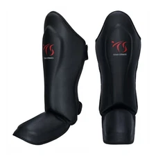 Muay Thai Shin Guards, MMA Kickboxing Shin Instep Pad Protective Foot Leg Pads.