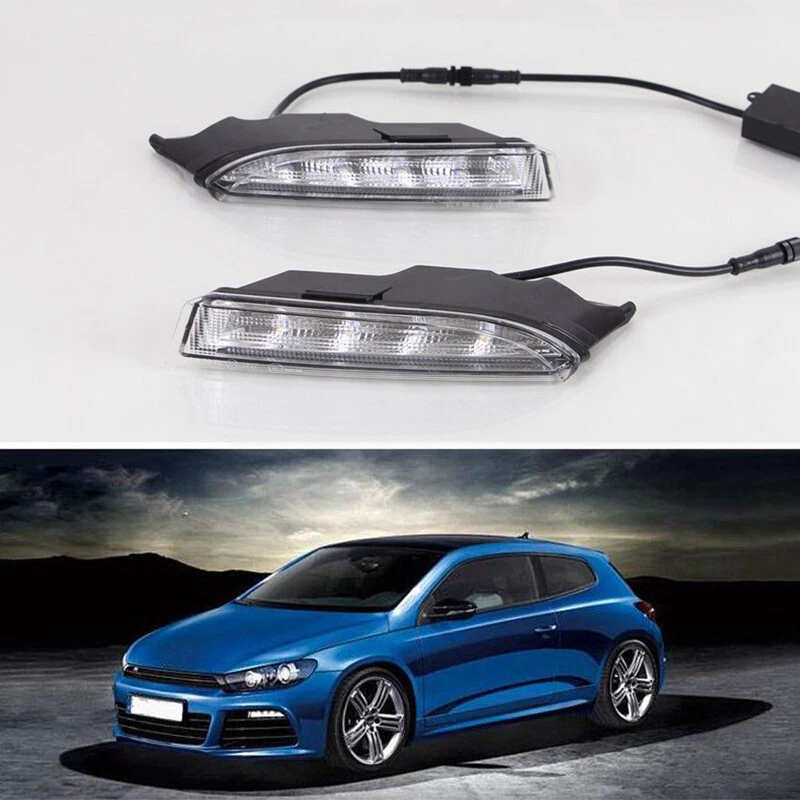 LED DRL Daytime Running Light Turn Signal Lamp fit for VW Scirocco R 10 14 ABS