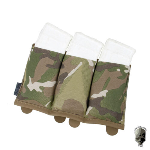 TMC Tactical TS Triple Magazine Pouch Molle Tactical Airsoft Army Multi-camo - Afbeelding 1 van 11