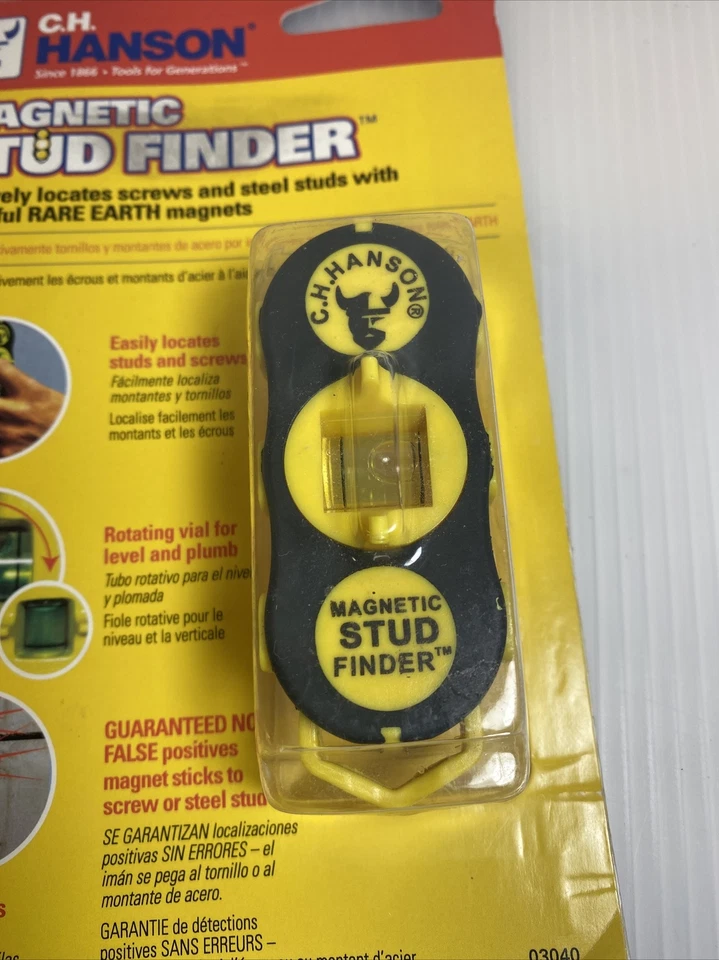 C.H. Hanson 03040 Magnetic Compact Lightweight Ergonomic Stud Finder Brand NEW - Image 3 of 3