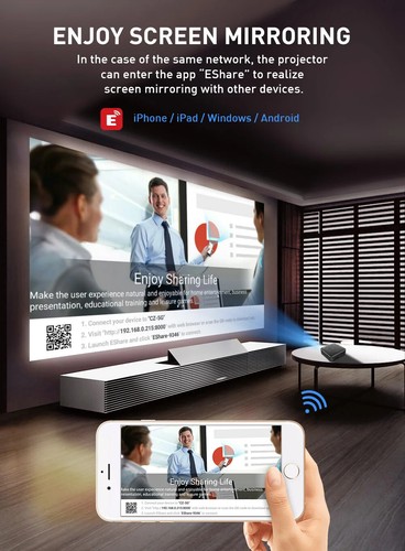 P11 Smart 3D Mini DLP Pocket Mobile Projector 5G WiFi Android 9.0 4K 3000mA Home - Picture 16 of 24