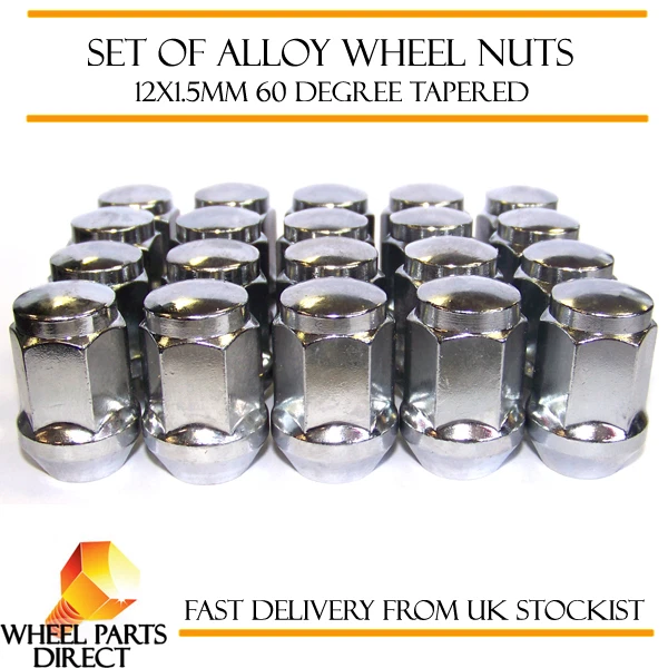 Alloy Wheel Nuts (20) 12x1.5 Bolts Tapered for Daihatsu Copen 03-12 - Image 1 of 1
