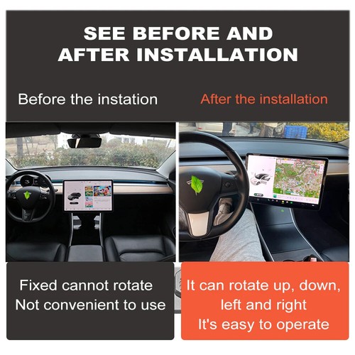 Screen Rotating Holder Swivel Mount Navigation Bracket for Tesla Model 3 Model Y - Picture 6 of 7