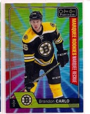 Brandon Carlo RC 2016-17 O Pee Chee Platinum Rainbow Wheel Refractor Rookie#163