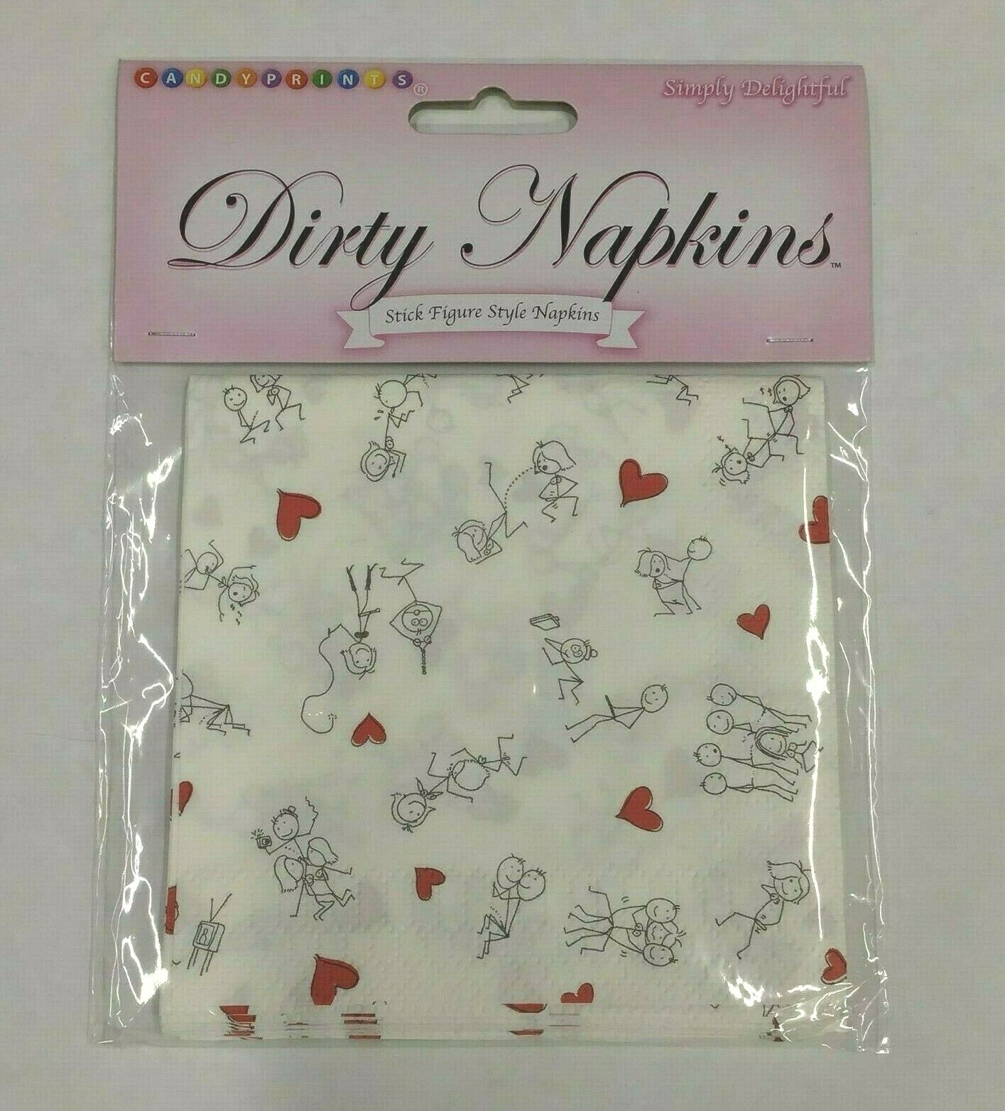 Dirty Cocktail Napkins Sexy Couple Stick Figure Style 8pk 2 Ply Adult