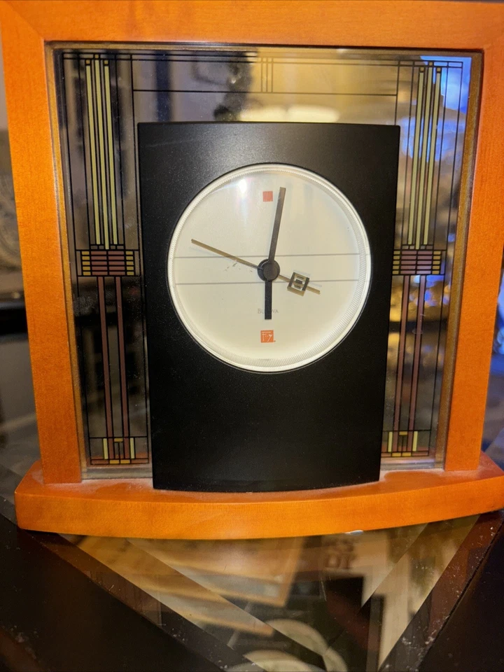 RELOJ DE MESA BULOVA REPISA - FRANK LLOYD WRIGHT "THE WILLITS" B7756 Foto 2 de 3