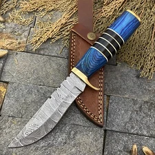 SHARDBLADE Custom Hand Forged DAMASCUS STEEL HUNTING SKINNER KNIFE For Camping