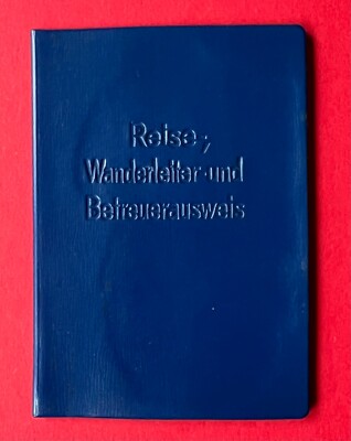GDR ID card 1977 travel, hiking guide supervisor card SC DYNAMO Berlin (151025