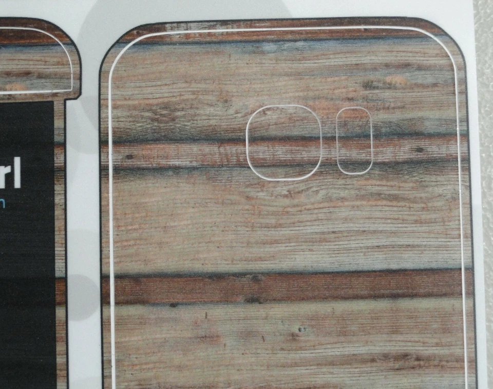 Calcomanía de revestimiento de madera recuperada paseo marítimo teléfono celular niña Samsung Galaxy S7 calcomanía niña Foto 2 de 3