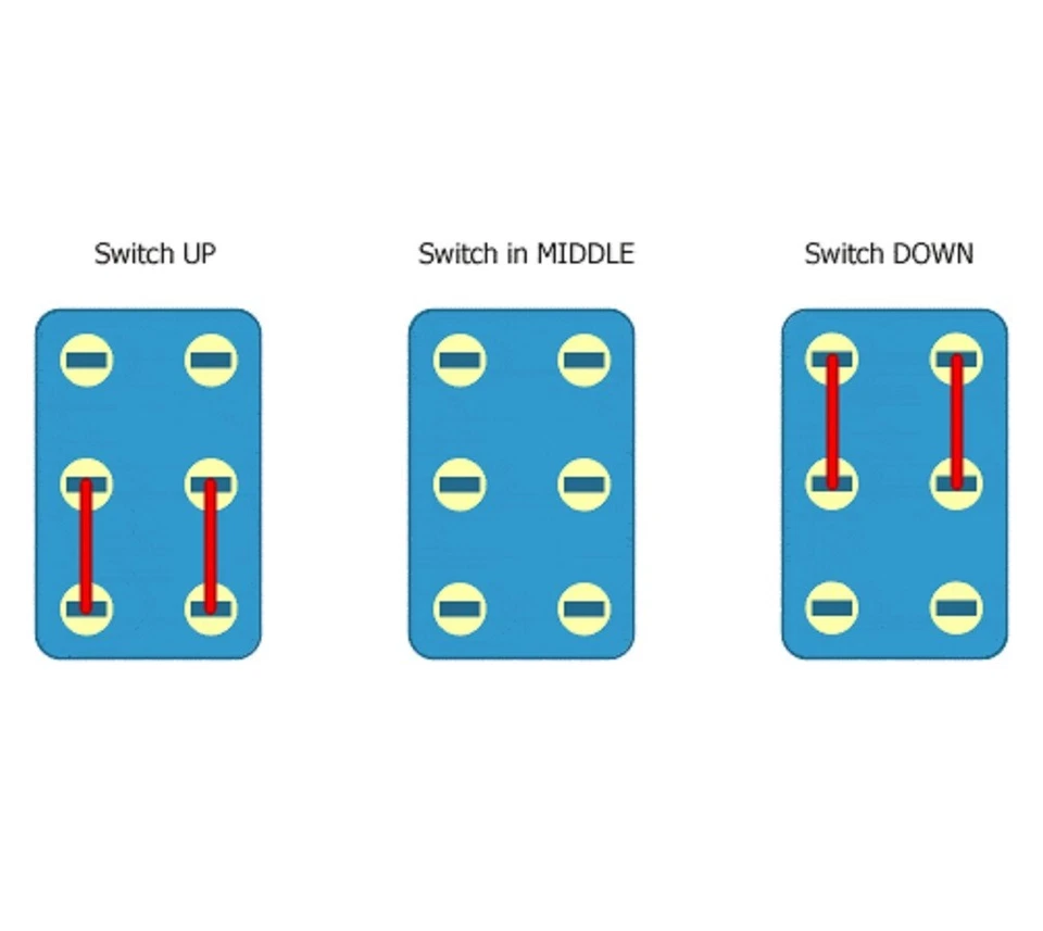 Mini Toggle Switch On Off On 3 Position 6 Pin DPDT X5 for Boat Car Model Railway - Image 4 of 4