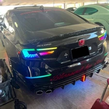 1 Pair RGB LED Tail Lights Assembly For 2018-2022 Honda Accord Sedan  Rear Light