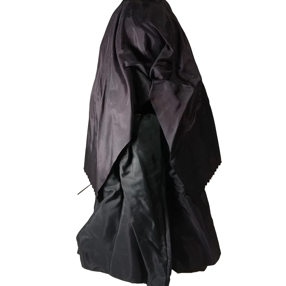 Muñeca Monja De Colección Negro Hábito Plástico Duro Ojos Dormitorios Perla Rosario y Cruz con Soporte 12" Foto 4 de 4