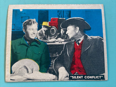 1950 HOPALONG CASSIDY card #190 Silent Conflict Lucky Talks Too Much