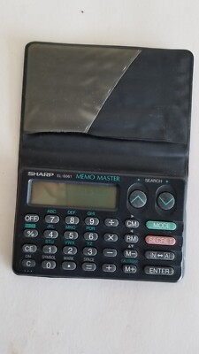 Sharp EL-6061 Memo Master Calculator Vintage Japan Made Free Shipping.