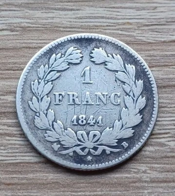 "221" 1 FRANC LOUIS PHILIPPE 1ER 1841 B Rare - Photo 1/2