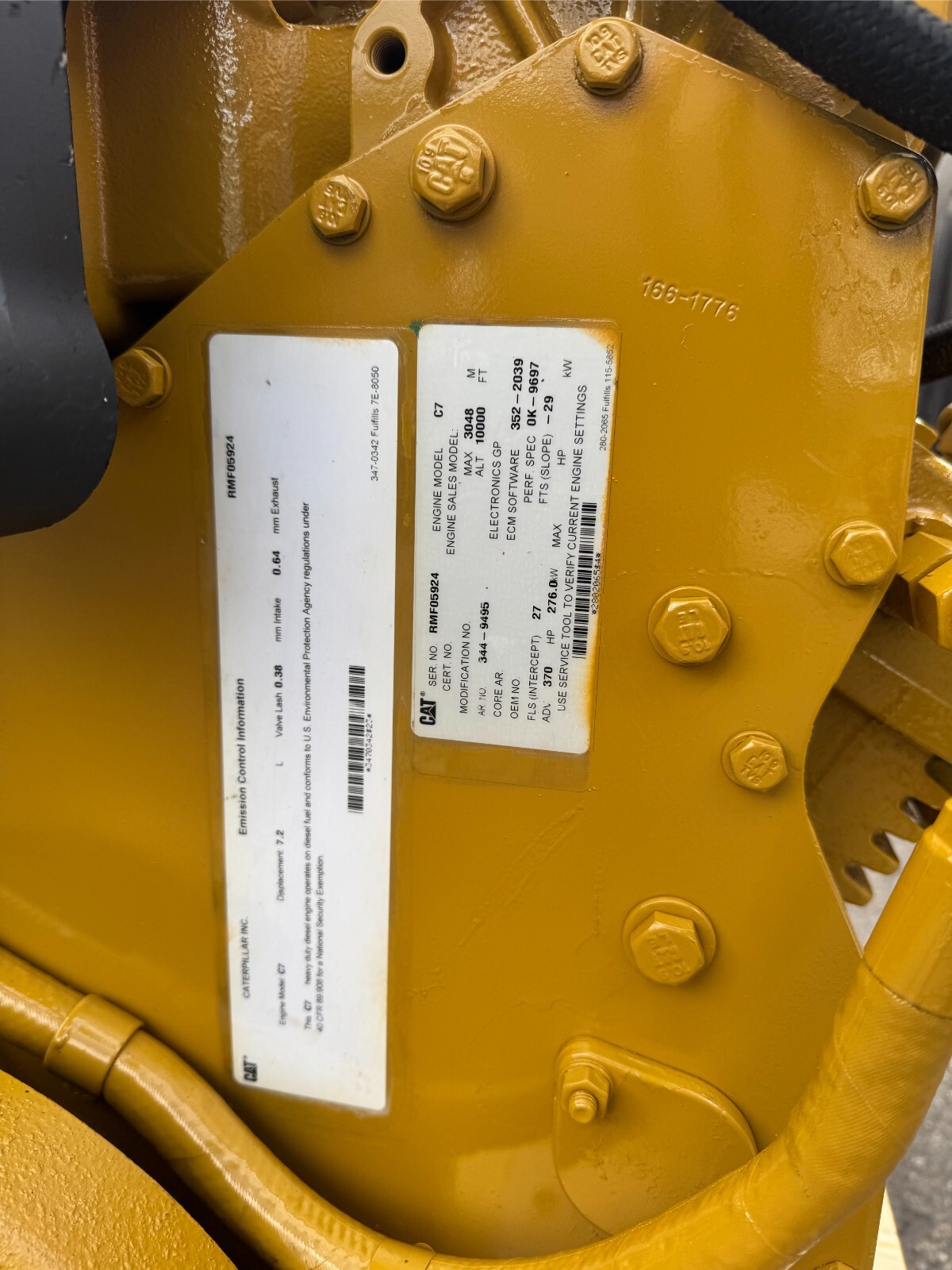 2010 Caterpillar C7 ACERT Diesel Engine AR # 344-9495 10R4134 ...