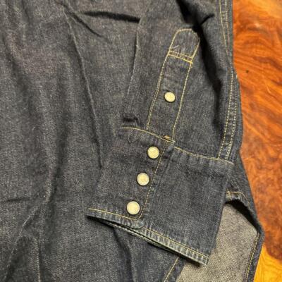 Warehouse Denim Western Shirt Indigo Size 40 Used From Japan