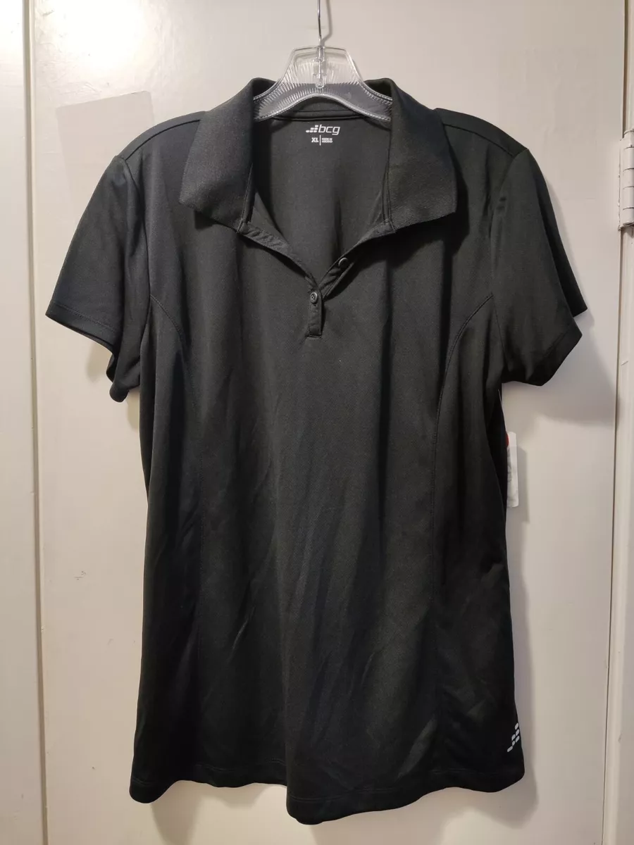 BCG Women s Black Polo Shirt Size XL. P T P 21in