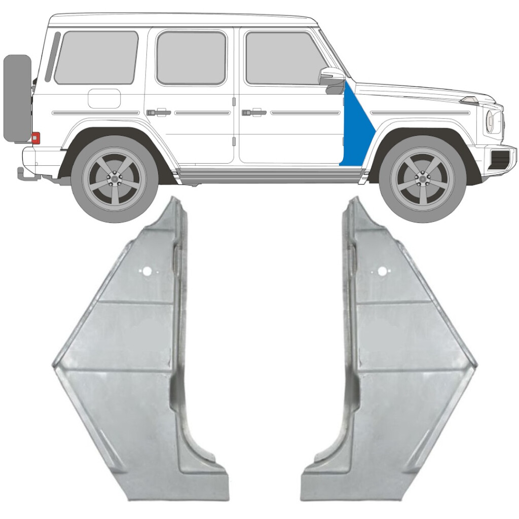 MERCEDES G CLASS W460/W461/W463 1979- FRONT WING REPAIR PANEL / SET OF 2 / PAIR