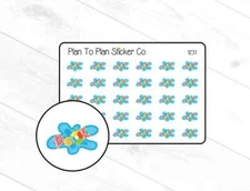 1231~~Summer Pool Day Planner Stickers.