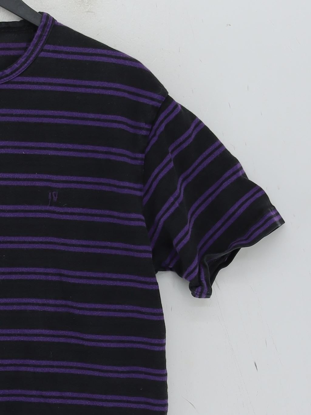 10 T shirt uomo profonda M nera a righe 100% altra basic