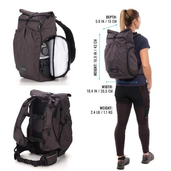Shimoda Side Lite 22 Women's Backpack - Black/White (520-372) - Image 2 of 4