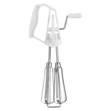 Egg Beater, Stainless Steel Rotary Hand Whip Whisk Egg Beater Mixer Cooking T...