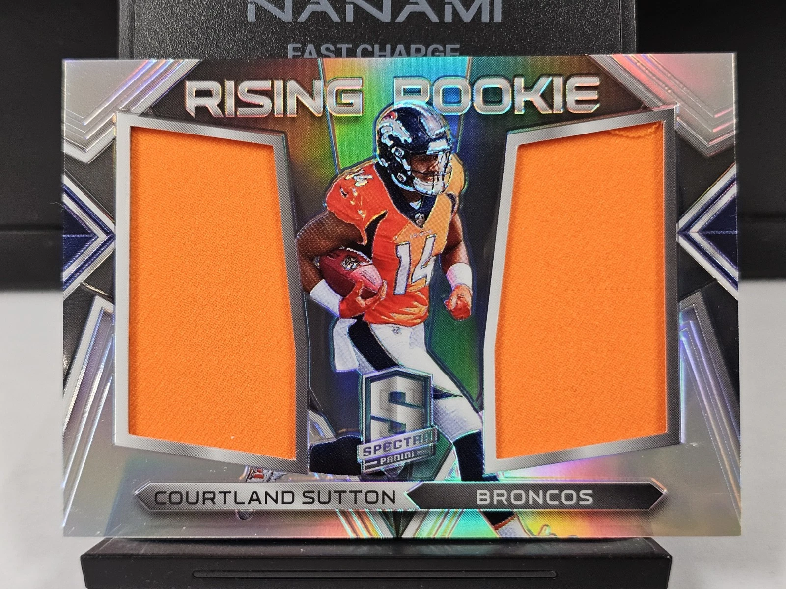 Courtland Sutton Panini Spectra Rising Rookie Materials #19 Gold 1/1