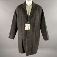 VISVIM Size M Black Brown Tweed Wool Linen Si...