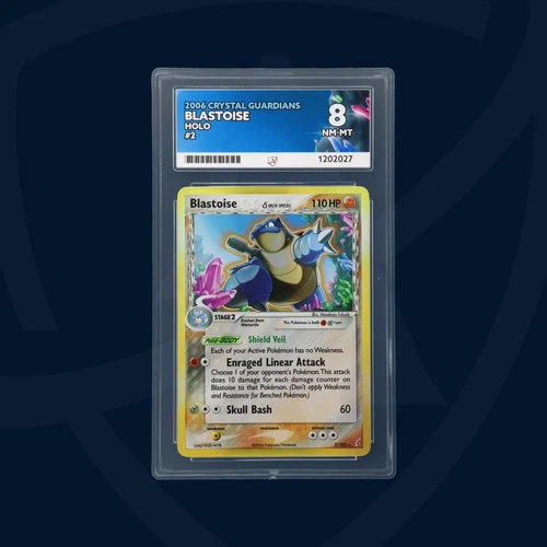 Pokemon TCG Blastoise 2/100 Crystal Guardians Holo ACE 8 - POP 6