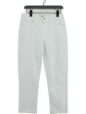 Paige Women's Jeans W 29 in White Cotton with Elastane Mom