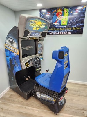 Global VR NEED FOR SPEED GT Arcade Sit Down Driving Racing Video Game 24'' LCD #2