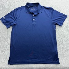 Brooks Brothers Performance Series Mens Medium Navy Blue Stretch Polo Shirt