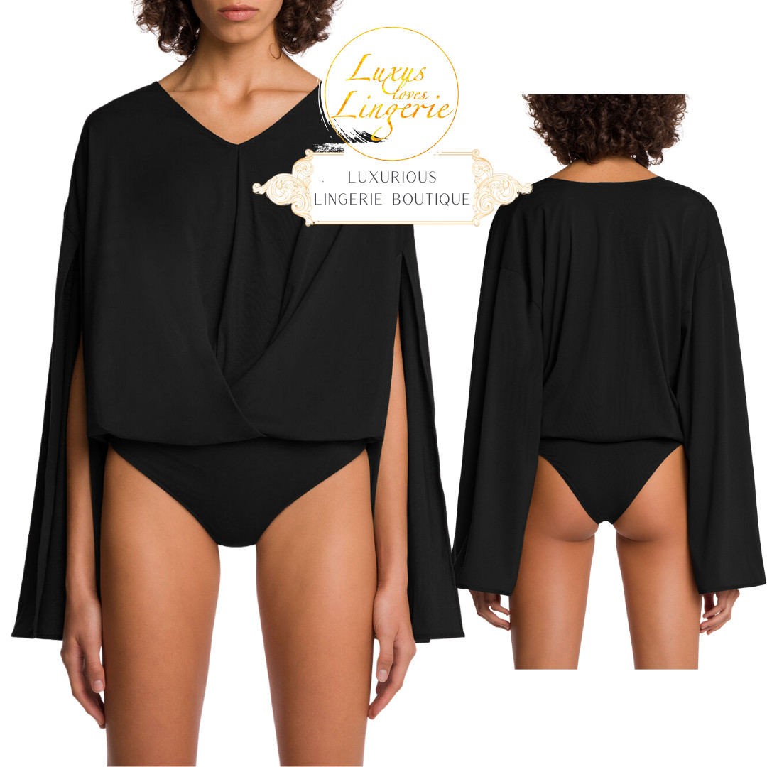 Aurora Pure Cut Body by Wolford Medium Black Loose Fitting Elegant