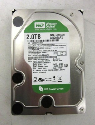 Western Digital 2TB WD Caviar Green HDD SATA 6Gb/s 100% HEALTH - WD20EARS