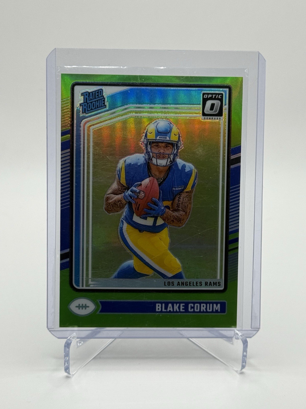 2024 Panini Donruss Optic Green Holo Blake Corum Rookie #208 /50 SP Parallel