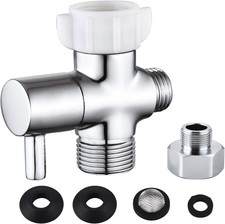 Bidet T Adapter with Shut off Valve,Metal T Valve for Bidet 7/8 X 7/8 X 1/