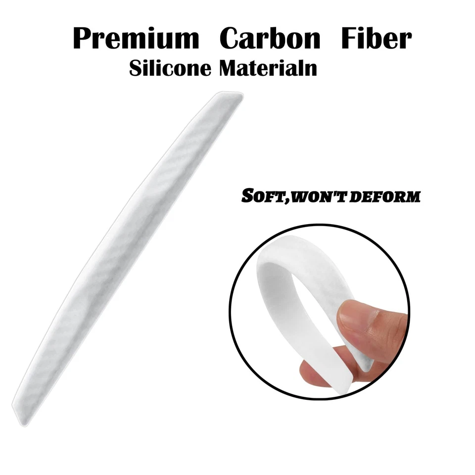 WORCAS 4 件装白色硅胶汽车门边护罩防撞 — 第 3/4 张图片