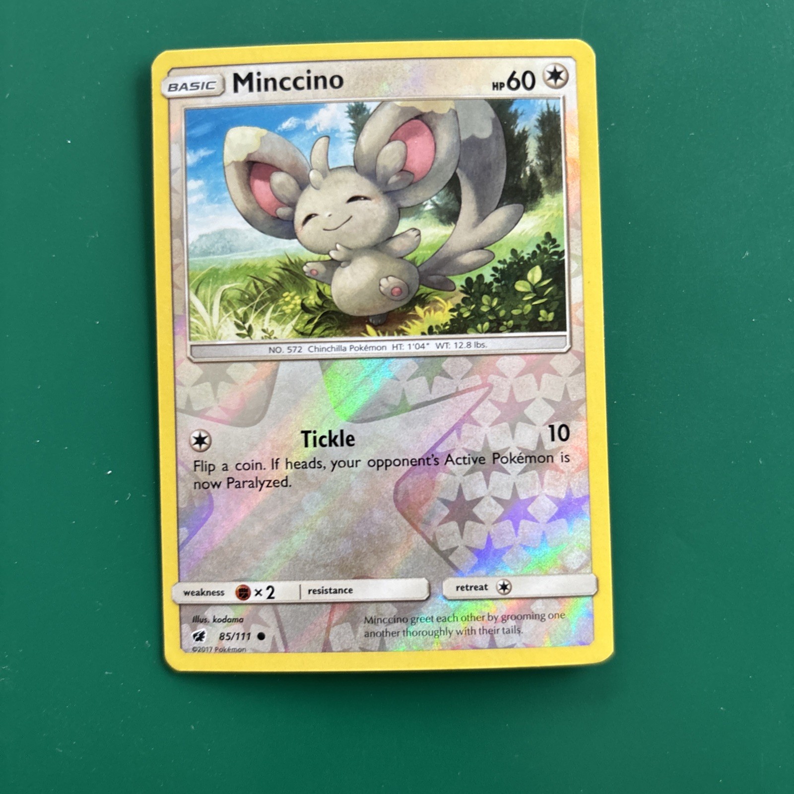 Minccino 85/111 Sm-Crimson Invasion Reverse Holo
