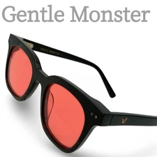Gentle Monster South Side Sunglasses Black Frame Red Lens Authentic