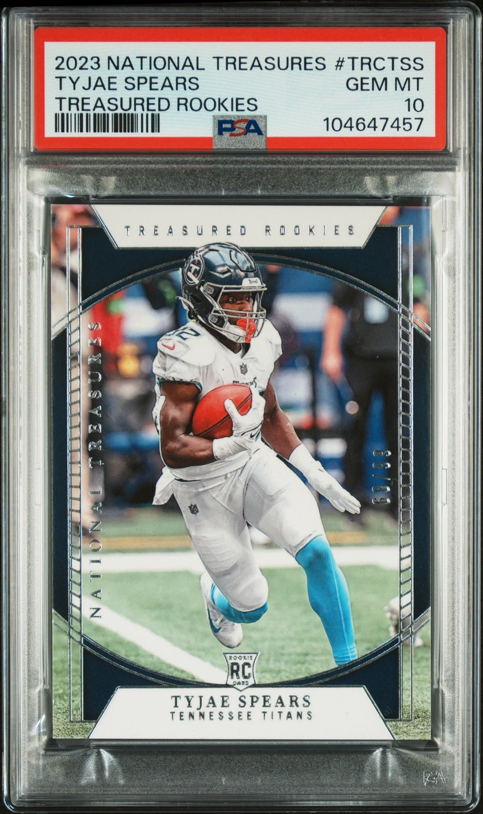 Tyjae Spears Panini National Treasures Treasured Rookies #TRCTSS Base