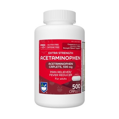 Rite Aid Extra Strength Acetaminophen, 500mg - 500 Caplets | Pain Reliever & Fev