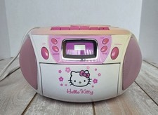 Hello Kitty Vintage CD Boombox Cassette Player AM/FM