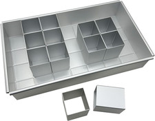 Woohome Aluminium Backformen Kuchenform, Antihaft Backformen Set, Verstellbar DI