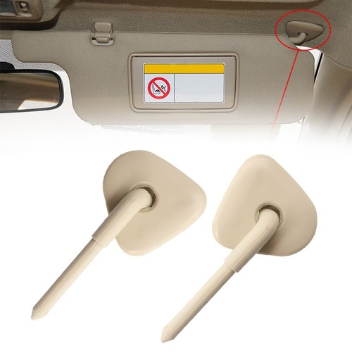 Sun Visor Fixed Clip Front Kit Left&Right Plastic Replacement Set 1 Pair - Picture 20 of 24