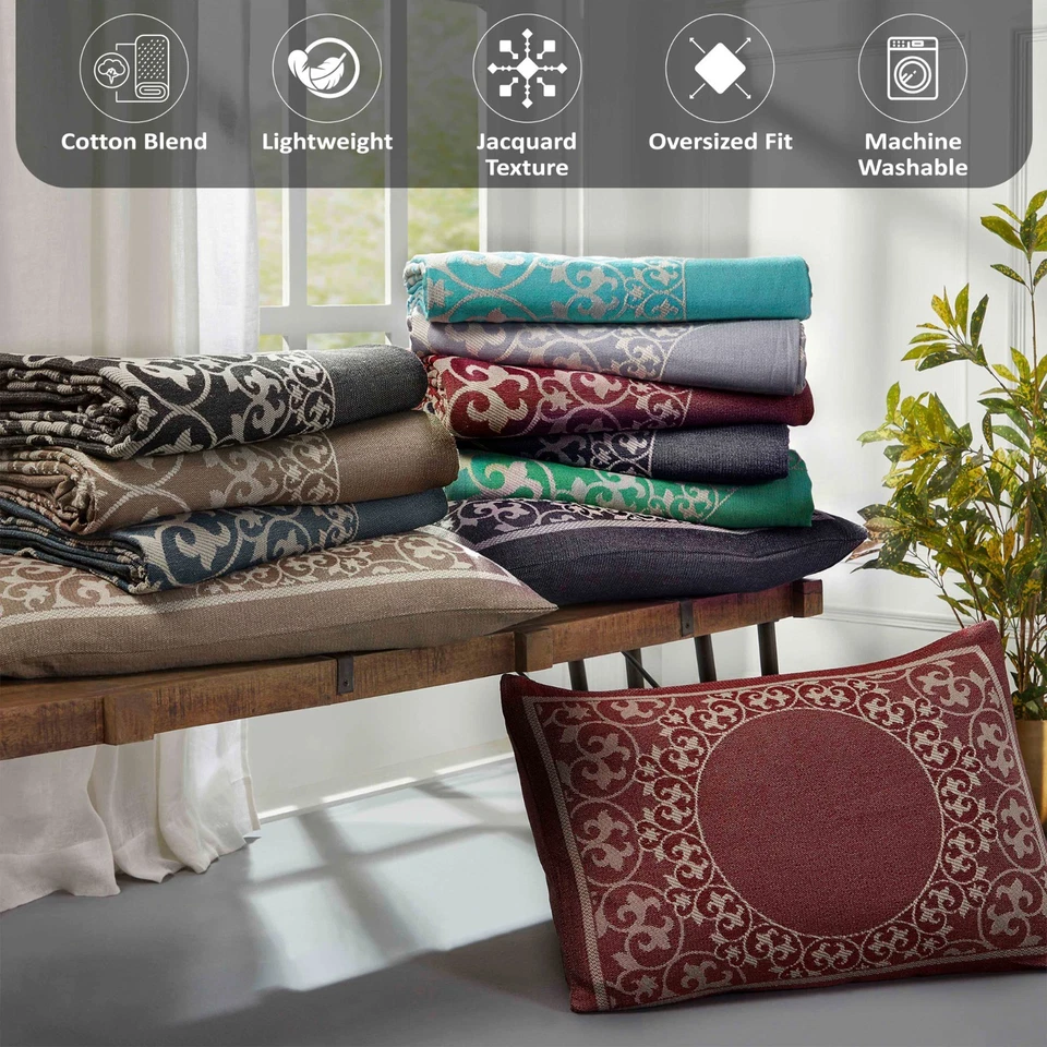 Lyron Transitional Jacquard Lightweight Ultra-Soft Bedspread & Pillow Sham Set - Image 3 of 3