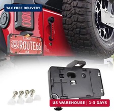 Black Rear License Plate Holder Frames Plastic Bracket with Light Compatible wit