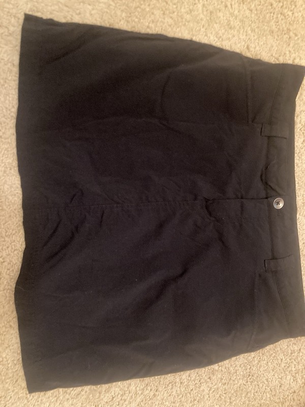 Eddie Bauer Nylon Athletic Skort  With Stretchy Inner Shorts Size 12 Black