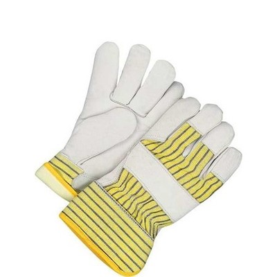 Bdg 40-9-173Tfl-X3l Leather Gloves, Cowhide Palm, Safety Cuff, Beige /